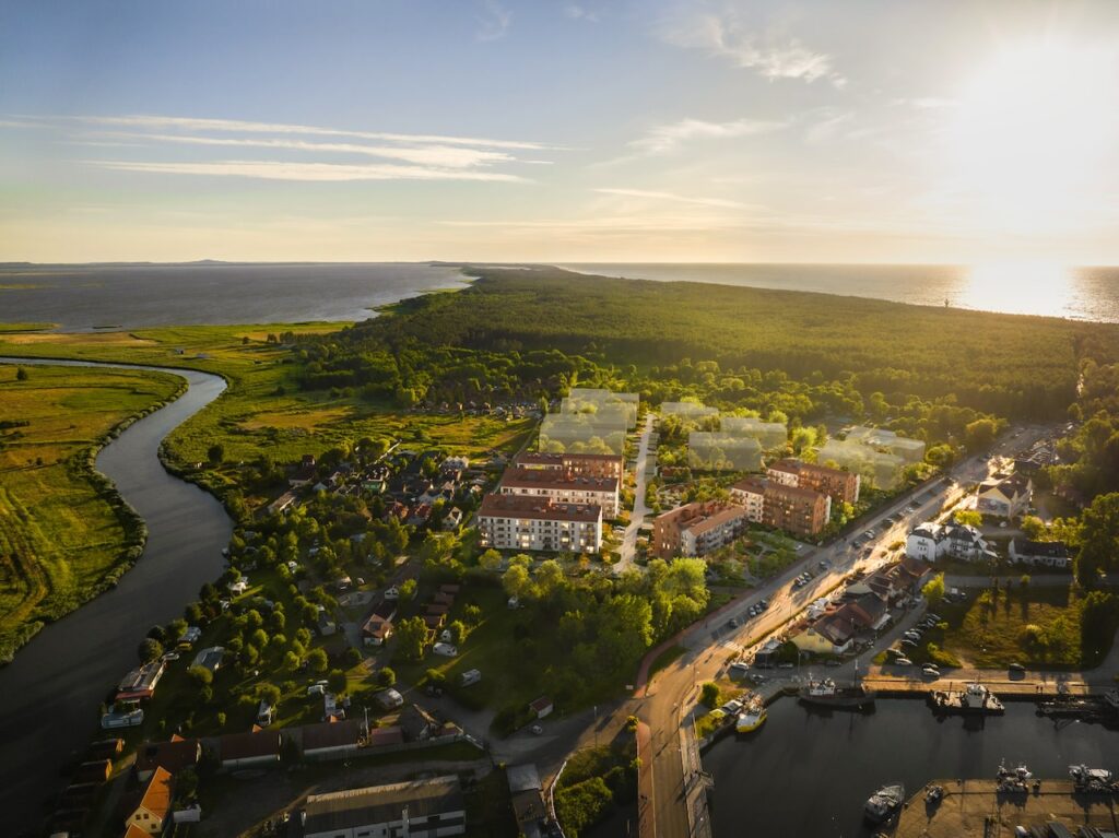 Apartamenty inwestycyjne Łeba - Archipelag - Widok z lotu ptaka